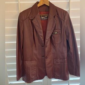 Etienne Aigner Signature Women’s Vintage Leather Jacket Excellent Cond Size 18